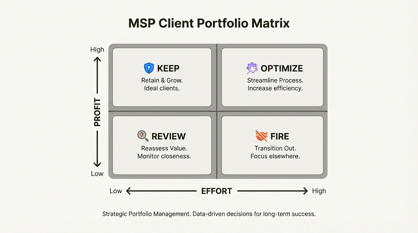 Client categorization to identify which relationships drive growth and which drain resources